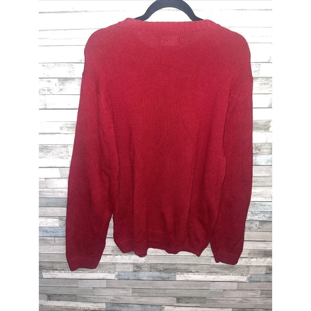 Chaps knitted sweater red Men’s size large